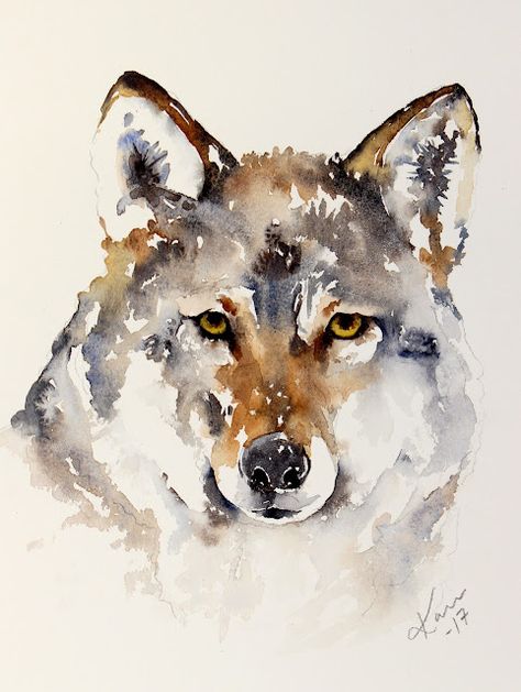 Art Amour, Watercolor Wolf, Watercolor Paintings Of Animals, Wolf Painting, Arches Watercolor Paper, 강아지 그림, 수채화 그림, Watercolor Paintings Tutorials, Watercolor Dog