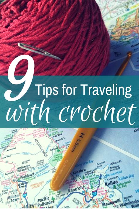 Traveling crocheter? You'll want to get all straightened out on what you can and should not take while traveling with crochet supplies. Amigurumi Patterns, What To Crochet On A Plane, Travel Crochet Projects Ideas, Crochet Projects For Traveling, Crochet Travel Projects, Crafts For Traveling, Travel Crochet Projects, Travel Crochet, Crochet Travel