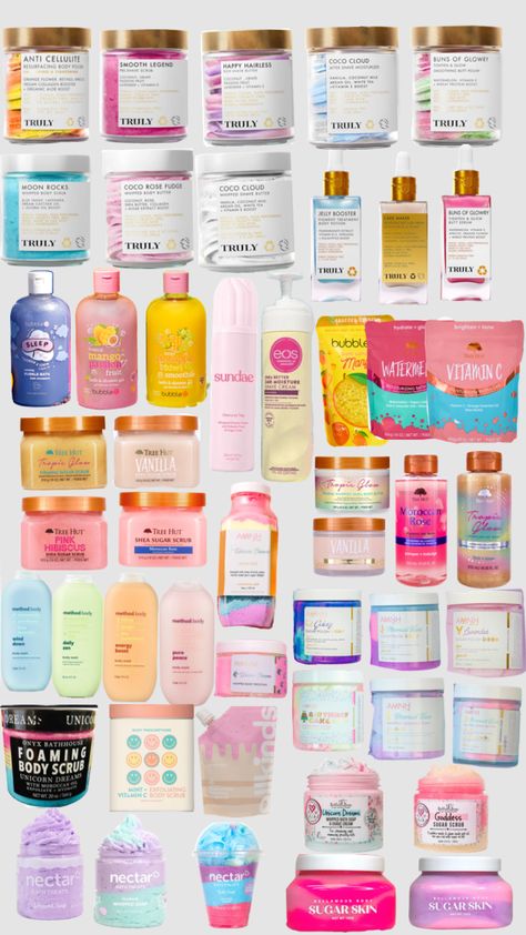 Best Shower Routine Products, Shower Filled With Products, Best Smelling Shower Products, Trending Self Care Products, Good Body Care Products, Shower Sets Products, Best Bath Products For Women, Clean Girl Shower Products, Shower Hygiene Products