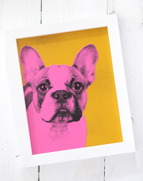 Dog-I-Y: Make Your Own Pop Art Style Pet Portraits Andy Warhol Animals, How To Make Pop Art Portraits, Easy Pet Portraits, Diy Pet Portrait, Pop Art Diy, Diy Pop Art, Ferret Pictures, Pop Art Pet Portraits, Portraits Pop Art