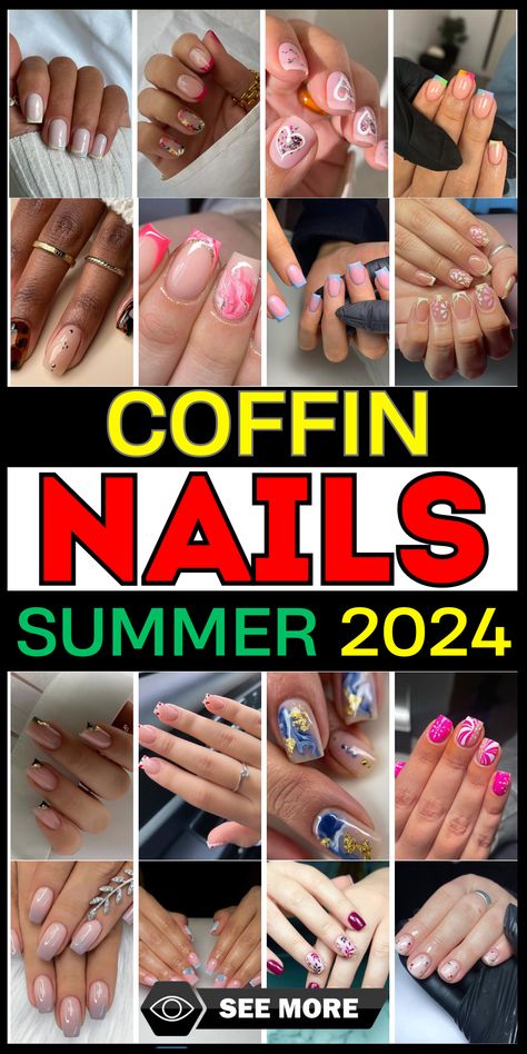 Bright, Elegant & Trendy Looks for 2024 Check more at https://www.styleblur.site/2024/06/30/bright-elegant-trendy-looks-for-2024/ Summer Coffin Nail Ideas, Nail Ideas Neon, Cute Summer Nails Coffin, Dark Red Nails, Nail Looks, Solid Color Nails, Short Coffin, Blue Gel, Short Coffin Nails