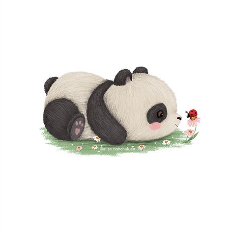 Baby Panda Set on Behance Kawaii, Pandas, Panda Love Drawing, Panda Bear Illustration, Panda Art Design, Panda Illustration Cute, Panda Drawing Cute, Panda Watercolor Painting, Cute Panda Art