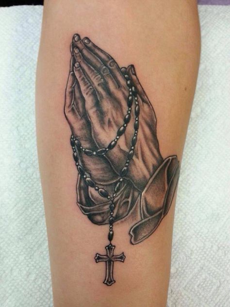 Hand And Rosary Tattoo, Tattoo For Men Chest Ideas, Praying Hands Tattoo Forearm, Hand And Rosary Tattoo Design, Praying Hands Tattoo Design Rosary Beads, Praying Hands Tattoo Shoulder, Praying Hand With Rosary Tattoo, Tattoo Ideas Praying Hands, Praying Hands With Rosary Tattoo Stencil