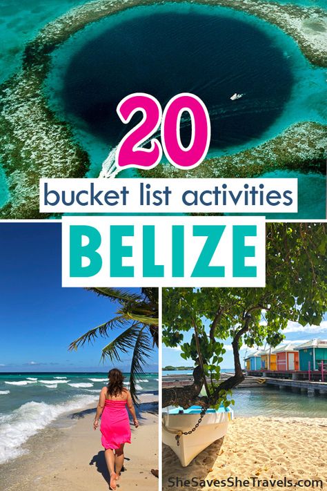 20 Things to Do in Belize for an Epic Vacation - She Saves She Travels Ruins, Caye Caulker, Belize City, Belize Itinerary, Belize Travel Guide, Travel Belize, Belize Beach, Central America Destinations, Belize Vacations