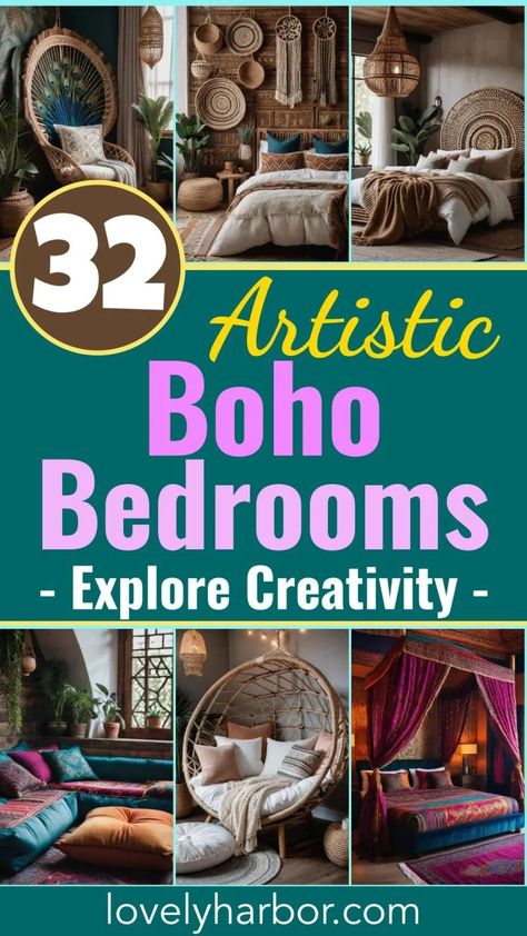 32 Artistic boho bedroom Ideas for 2024 2 Colorful Bohemian Bedroom Decor, Boho Bedroom Diy, Boho Window, Bedroom Ideas Bohemian, Bohemian Diy, Bohemian Living Room Decor, Boho Bedroom Design, Boho Bedroom Ideas, Bedroom Inspiration Boho