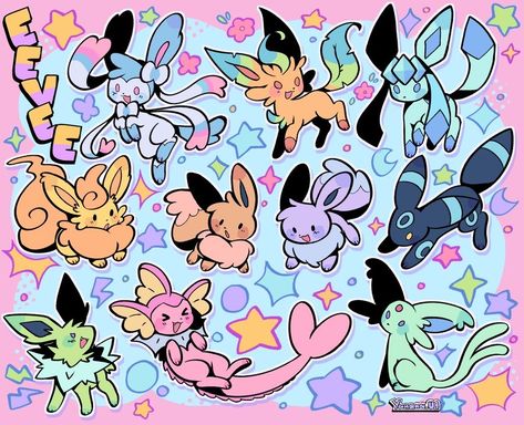 Croquis, Pee Pee Poo Poo, Espeon And Umbreon, Shiny Eevee, Umbreon Pokemon, Ewolucje Eevee, Eevee Cute, Evolution Art, Pokemon Eevee Evolutions