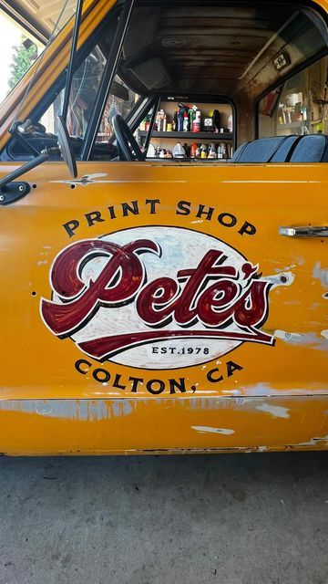 Truck Paint Jobs, Cool History, C10 Stepside, Hand Painted Logo, Business Tags, Old Ford Truck, Truck Lettering, Welding Rig, Vintage Signage