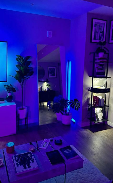 Apartment Bedroom For Couples, Small Boujee Bedroom Ideas, Hype Beast Apartment Decor, Aesthetic Living Room Ideas Apartment Cozy, Colorful Apartment Decor Living Room, Apartment Setup Ideas, Vibey Apartment Living Room, Whimsical Goth Decor, Teen Living Room Ideas