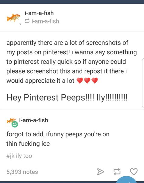 Humour, Tumblr, How To Message On Pinterest, I Am A Fish, I Am Fish Tumblr, I Am A Fish Tumblr, Love You Too, Tumblr Users, Pinterest Tumblr