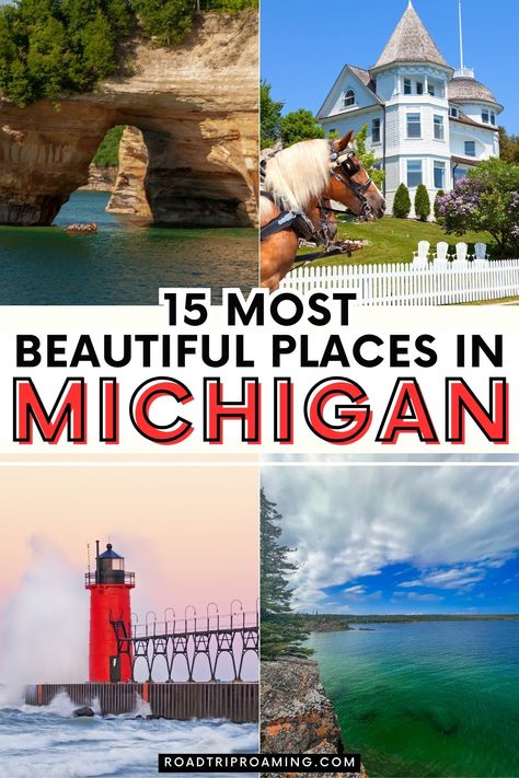 Michigan Alert! Discover the stunning beauty of The Great Lakes State! With its breathtaking views, rich history, gorgeous beaches, lush forests, and quaint towns, Michigan offers endless natural wonders. Ready to explore? Lake Michigan Vacation, Michigan Beach Towns, Places To Visit In Michigan, Warren Dunes, Pictured Rocks National Lakeshore, Isle Royale National Park, Michigan Beaches, Michigan Vacations, Michigan Travel