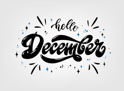 December Calligraphy Hand Lettering, December Font Ideas, December Hand Lettering, December Typography, December Lettering, December Calligraphy, December Font, December Word, Winter Lettering