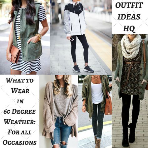 How Do You Know What to Wear for Different Temperatures? There are many different aspects to keep in mind when picking out the best outfit to match the weather or temperature outside. Of course, one thing you always want to do is to make sure you check first how cold, how hot, how windy, if … 59 Degree Weather Outfit Spring, Spring 60 Degrees Outfit, What To Wear In 50-60 Degree Weather, Rainy 60 Degree Weather Outfit, Outfit Ideas For 60 Degree Weather, Outfits 50 Degree Weather, Dressing For 50 Degree Weather, 50 Degrees Weather Outfit, What To Wear In 65 Degree Weather