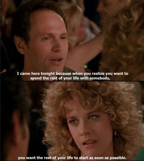 When Harry Met Sally. I've seen this movie a million times and I always cry at the end. Elizabeth Aesthetic, Harry Met Sally Quotes, Harry And Sally, New Years Eve Quotes, Romance Movie, Harry Met Sally, When Harry Met Sally, Ingmar Bergman, Film Anime