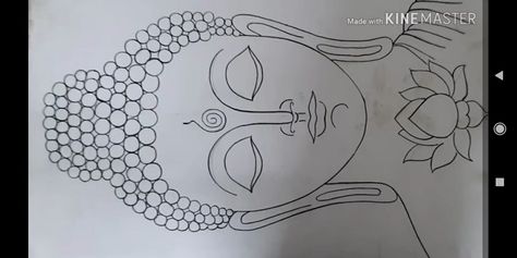 Buddha Outline Drawing, Bhudha Image Drawing, Buddha Drawing Easy, Gautam Buddha Drawing, Buddha Outline, Bhudha Image, Drawing Easy Sketch, Image Drawing, Buddha Drawing