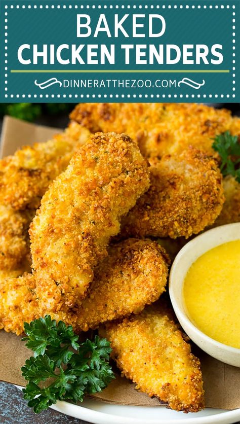 Essen, The Best Chicken Tenders, Baked Chicken Tender Recipes Oven, Oven Baked Tenders, Oven Baked Chicken Fingers, Oven Fried Chicken Tenders Crispy, Baked Chicken Fingers Recipes, Crispy Chicken Tender Recipes, Chicken Strip Recipes Baked