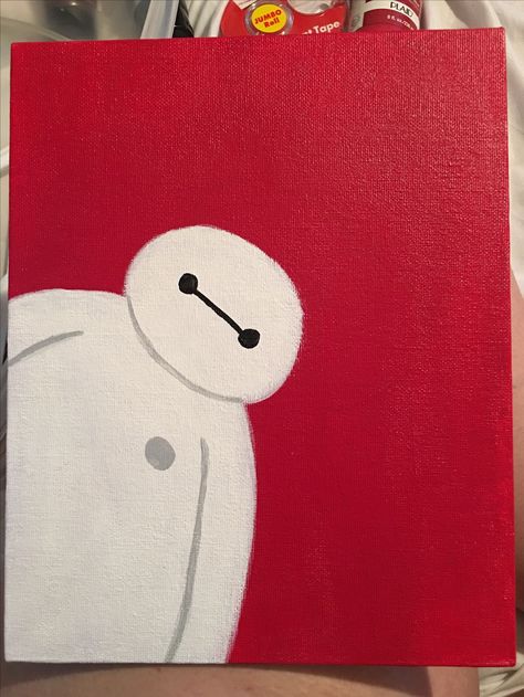 Dora Painting On Canvas, Painting Ideas On Small Canvas Simple, Baymax Canvas Painting, Drawing For Small Canvas, Paint Canvas Ideas Aesthetic, Things To Paint Aesthetic Easy, Simple Disney Drawings Sketches, Couple Paintings Together, Simple Painting Ideas Aesthetic Cartoon