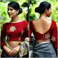 Red Blouse Designs, Bluse Designs, Saree Jacket Designs, Blouse Designs High Neck, New Saree Blouse Designs, Traditional Blouse Designs, Backless Blouse Designs, Saree Blouse Neck Designs, Blouse Design Images