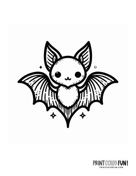 Bat Coloring Page, Bat Stencil, Bat Coloring Pages, Printable Cute, Easy Coloring, Stencil Printing, Coloring Ideas, Cute Bat, Coloring Page Ideas