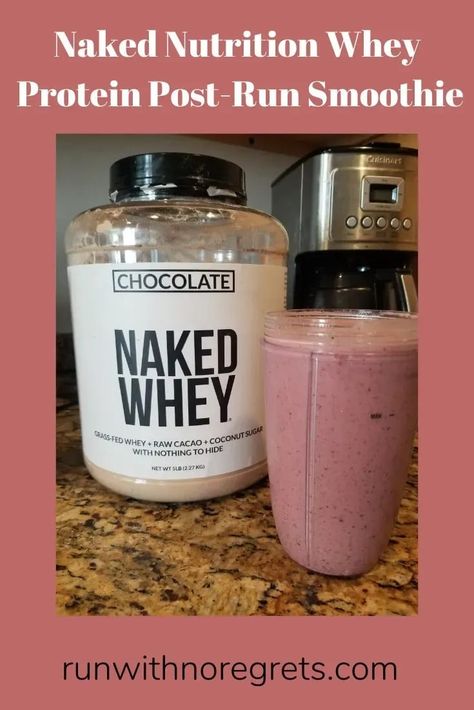 Essential Running Recovery: Naked Nutrition Whey Protein Smoothie - Run With No Regrets Whey Shake Recipes, Breakfast Proteins, Whey Protein Recipes Shakes, Whey Protein Smoothies, Protien Smoothies Recipes, Whey Shake, Whey Protein Shake, Protien Smoothies, Recovery Smoothie