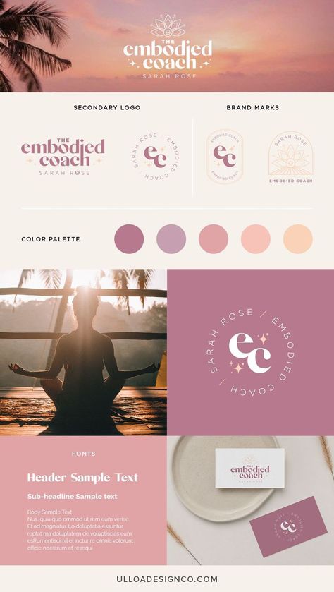 brand,identity,logo,branding,smallbusiness Personal Brand Logo Ideas, Peach Brand Color Palette, Color Palette Spiritual, Personal Branding Logo Visual Identity, Grounded Color Palette, Pink And Blue Website Design, Womens Ministry Logo, Feminine Earthy Color Palette, Spiritual Web Design