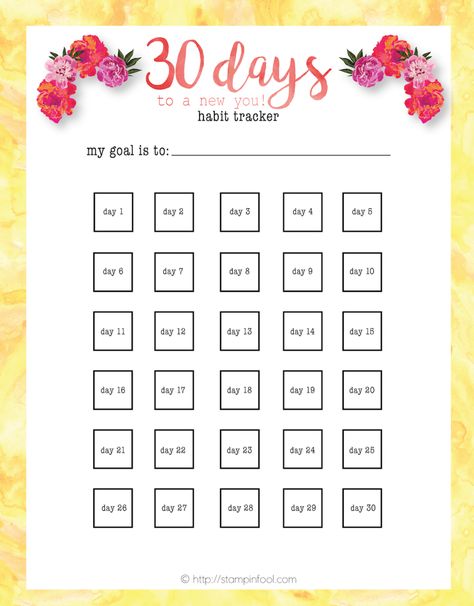 Whole30: 30 Day habit tracker Free Printable Bądź Fit, 30 Day Habit Tracker, Countdown Calendar Printable, Fitness Journal Printable, Fitness Tracker Printable, Tracker Free, Habit Tracker Printable, Day Countdown, Workout Calendar