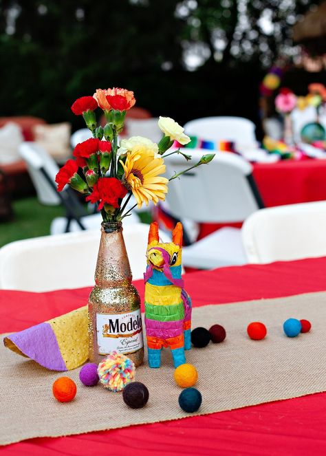 Mexican Party Table Centerpieces, Fiesta Theme Favors, Mexican Fiesta Decorations Table, Senor Or Senorita Gender Reveal Centerpieces, Mexican Fiesta Party Centerpieces, Gender Reveal Ideas Fiesta Theme, Mexican Theme Party Aesthetic, 5 De Mayo Baby Shower Ideas, Fiesta Party Table Decor