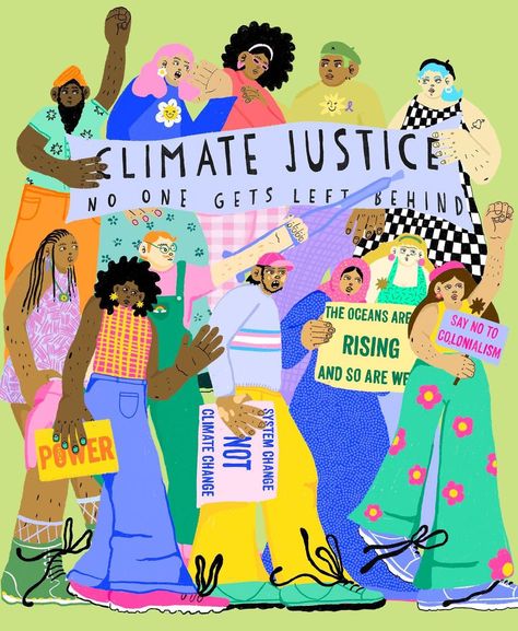 Rosa Kusabbi 🤭 on Instagram: “One of my favourite commissions to date from @shado.mag ! Climate justice is justice for all ! You can preorder the magazine issue 3 now…” Climate Justice Graphics, Environmental Justice Poster, Social Justice Illustration, Climate Justice Art, Climate Justice Poster, Environmental Justice Art, Social Justice Graphic Design, Climate Illustration, Social Justice Poster