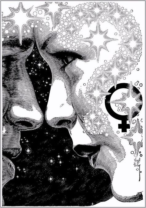 Frank Frazetta, Virgil Finlay, Art Du Croquis, Astrological Symbols, Art Carte, Astrology Art, Paper Moon, Universe Art, Art Et Illustration