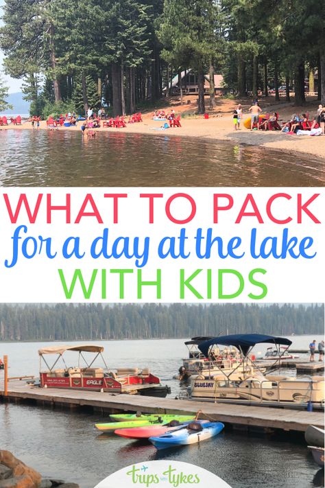 Planning a summer family vacation at the lake? Download this free printable packing list with all the things you need to pack for a day at the lake with kids! Nature, Lake Day Checklist, Lake House Essentials Summer, Packing List For Lake Vacation, Lake Camping Packing List, Lake Day Must Haves, Lake Essentials Packing Lists, Lake Hacks For Kids, Lake Day Hacks
