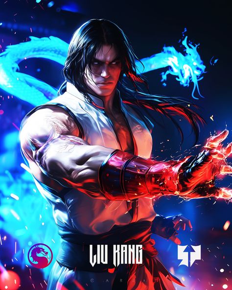 Mortal Kombat 1 Wallpaper, Anime Game Character, Martial Arts Master, Fire God, Liu Kang, Mortal Kombat 1, Splash Art, 1% Wallpaper, Nintendo Switch Games