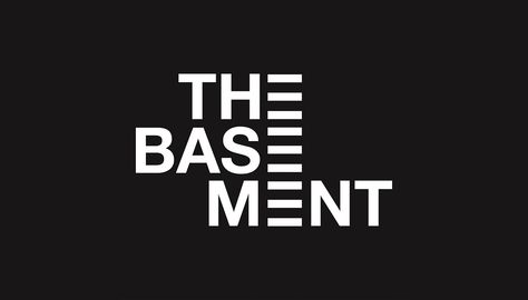 the basement Logo Names Ideas, Logos With Names, Typographie Logo, Logo Monogramme, Instant Connection, Streetwear Logo, Typographic Logo Design, Foto Logo, Inspiration Logo Design