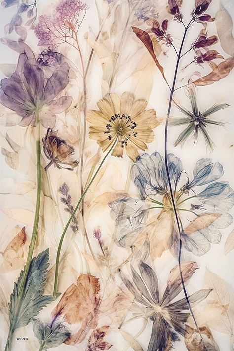 Muted Floral Wallpaper Iphone, Pressed Flower Background, Floral Painting Background, Dried Floral Aesthetic, Pressed Flowers Background, Dried Flowers Print, Pressed Flowers Print, Flower Prints Aesthetic, Pressed Flower Art Aesthetic