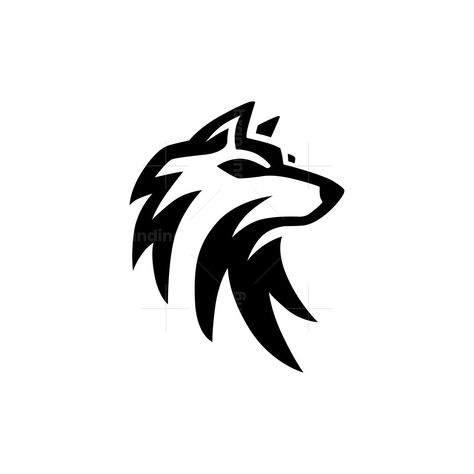 Wolf head Logo for sale, minimal and simple wolf head logo. Wolf Logo Minimal, Wolf Logo Design Ideas, Black Wolf Photography, Tattoo Wolf Design, Wolf Drawing Cute, Wolf Logo Design, Snow Font, Logo Font Design, Wolf Head Logo