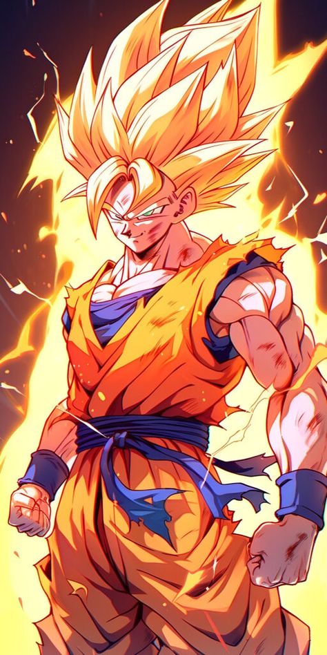 Super Saiyan Goku wallpaper Tekken Wallpaper, Dragonball Art, Desenho Tom E Jerry, Goku Art, Image Dbz, Goku Drawing, Z Wallpaper, Dragon Ball Tattoo, Goku Wallpaper