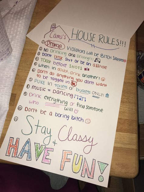 party house rules 🤪 House Party Alcohol Aesthetic, Prom House Party, 19th Birthday House Party Ideas, 18th House Party Ideas, House Party Aesthetic Ideas Birthday, Kick Back Party Ideas, 18th House Party, Adult Drinking Games Party, 20th Bday Party Ideas