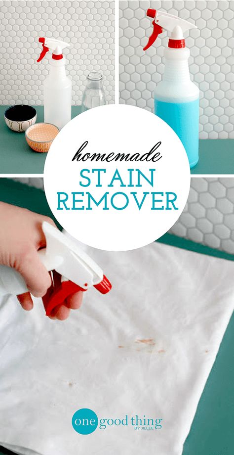 Stain Remover Diy, Homemade Stain Remover, Homemade Stain Removers, Diy Stain Remover, Stain Remover Spray, Laundry Stain Remover, One Good Thing By Jillee, Laundry Stains, Cleaning Painted Walls