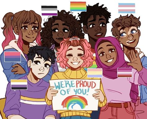 I'm 500 people late but thank you so much for 25k followers!!!! I REALLY wanted to celebrate by bringing back my Pride ocs, since the last… Lgbt Memes, Siluete Umane, Pansexual Pride, Lgbt Love, Lgbt Art, Maddie Ziegler, Lgbt Community, Lgbtq Pride, Cute Art Styles