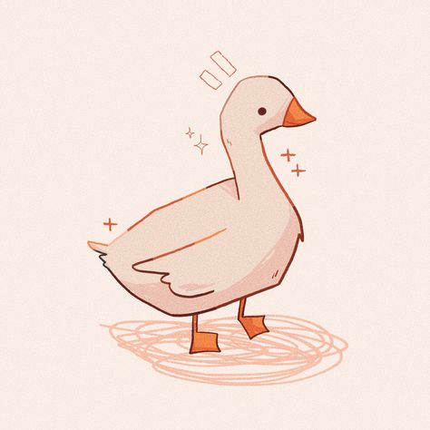 Sara Faber Cute Animal Illustration Art, Cute Chicken Art, This Could Be Us Cute, Cute Summer Drawings, Lukisan Haiwan, Doodles Bonitos, Bird Cute, Duck Drawing, Duck Photo