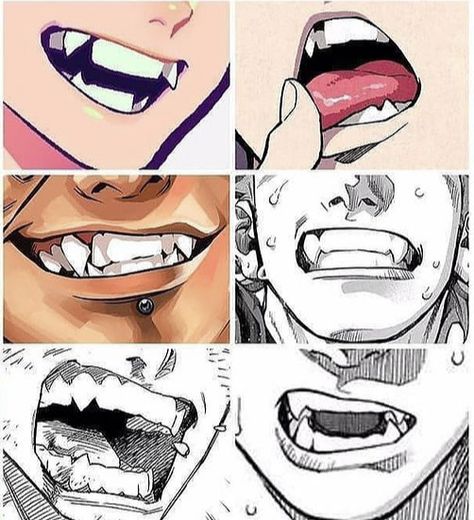 Fangs Mouth Reference, Mouth Poses Reference, Maniac Face Expression, Character With Fangs, Oblique Left Face Drawing, Art Mouth Reference, Mouth Teeth Drawing, Scrunched Nose Drawing Reference, Mouth Refrence Drawings