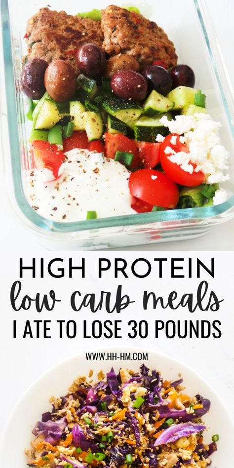 Protein Low Carb Meals, High Protein Low Carb Meals, Low Carb High Protein Meals, High Protein Meals, Low Carb High Protein, Low Carb Meals, Breakfast Low Carb, Healthy High Protein Meals, High Protein Low Carb Recipes