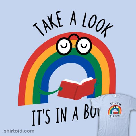 Logos, Rainbow Bulletin Boards, Encouraging Art, Day Of The Shirt, Nostalgia Aesthetic, Rainbow Tee, Reading Rainbow, Rainbow Theme, Library Displays