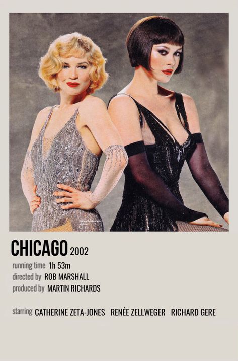 Renee Zellweger Chicago, Chicago Movie, Roxie Hart, Chicago Musical, Chicago Poster, Iconic Movie Posters, Film Posters Minimalist, Film Poster Design, I Love Cinema