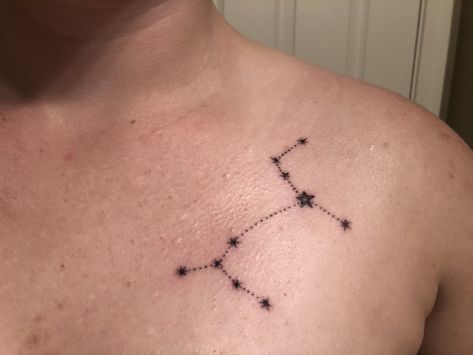 Canis Major/Sirius Tattoo (Or my rather subtle Harry Potter tattoo...) Canis Major Sirius, Casseopia Tattoo, Canis Major Constellation Tattoo, Subtle Marauders Tattoo, Harry Potter Subtle Tattoo, Sirius Constellation Tattoo, Tattoo Ideas Female Harry Potter, Atyd Tattoo, Wolfstar Tattoo Ideas