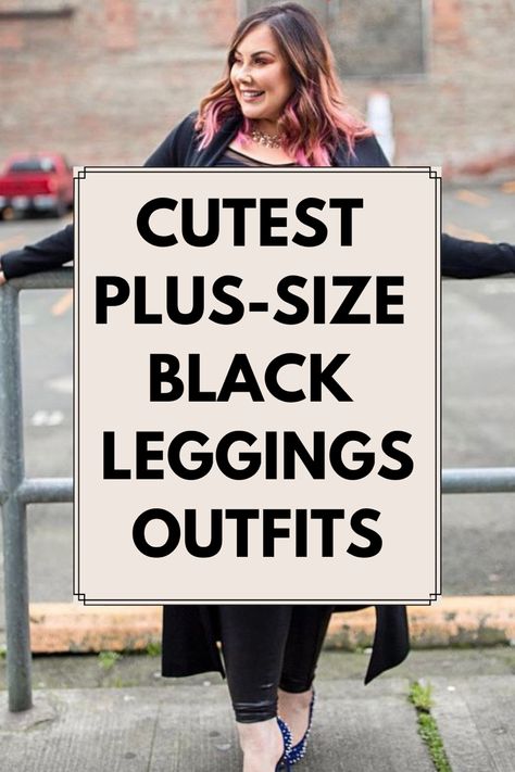 Plus-size black leggings outfits Plus Size Outfit With Leggings, Styling Leggings Plus Size, Plus Size Casual Christmas Outfits, Summer Leggings Outfits Plus Size, How To Dress Up Black Leggings, Plus Size Winter Outfits Cold Weather Black Leggings, Plus Size Airport Outfit Casual, Size 14/16 Outfits Casual, Plus Size Summer Leggings Outfits