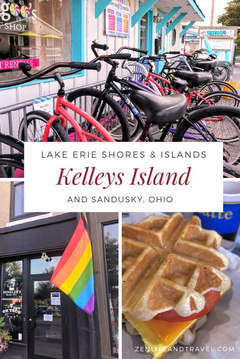 Did you know that Ohio has islands?! Check out Kelleys Island and nearby Sandusky in Ohio for a fantastic vacation spot on the shores of Lake Erie...all without leaving the Midwest! Kellys Island Ohio Lake Erie, Kelly Island Ohio, Kelley’s Island Ohio, Lake Erie Beaches, Catawba Island Ohio, Sandusky Ohio Things To Do In, Lake Erie Vacation, Kellys Island, Great Lakes Vacation