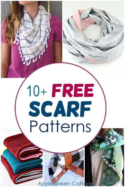 Couture, Patchwork Scarf Tutorial, Free Scarf Patterns, Diy Scarves, Diy Blanket Scarf, Scarf Sewing, Sewing Scarves, Scarf Sewing Pattern, Fleece Neck Warmer