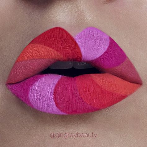 Lip Art Crazy Make Up, Extreme Make-up, Unique Lipstick, Lip Art Makeup, Lipstick Designs, Nice Lips, Lipstick Art, Crazy Makeup, Lip Designs