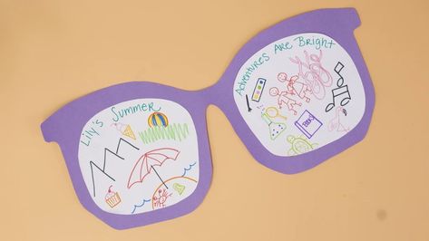 Sunglass Craft For Kids, Sunglasses Craft Preschool, Goodbye Summer Crafts, Sunglass Craft, Sunglasses Craft For Kids, Summer Sunglasses Craft, Sunglasses Craft, Crafts For All Ages, August Art