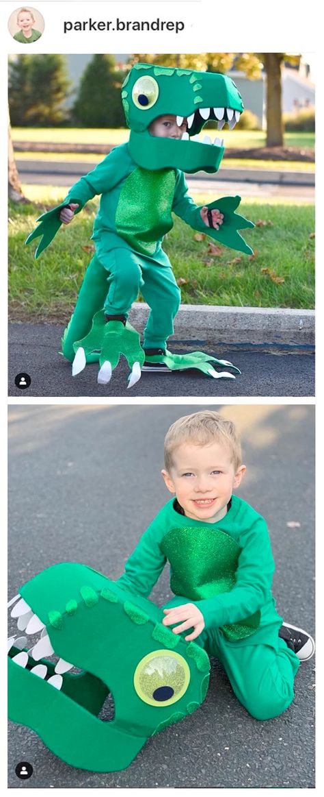 DIY Dinosaur Head Template | CUSTOMER CREATIONS Diy Cardboard Costumes, Diy Dragon Costume, Alligator Costume, Cardboard Costumes, Diy Dinosaur Costume, Costume Dinosaure, Kids Dinosaur Costume, Head Template, Dinosaur Halloween Costume