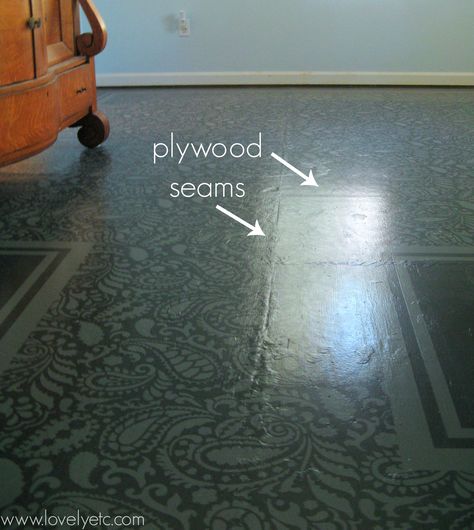 Painted Plywood Floor Update: The Good, The Bad, and The Ugly - Lovely Etc. Particle Board Floor, Wine Cellar Small, Painting Plywood, Painted Plywood Floors, Painted Hardwood Floors, Painting Basement Floors, Small Basement Remodeling, Plywood Subfloor, Painted Plywood